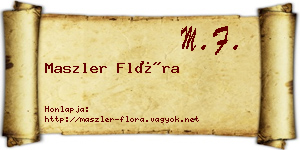 Maszler Flóra névjegykártya